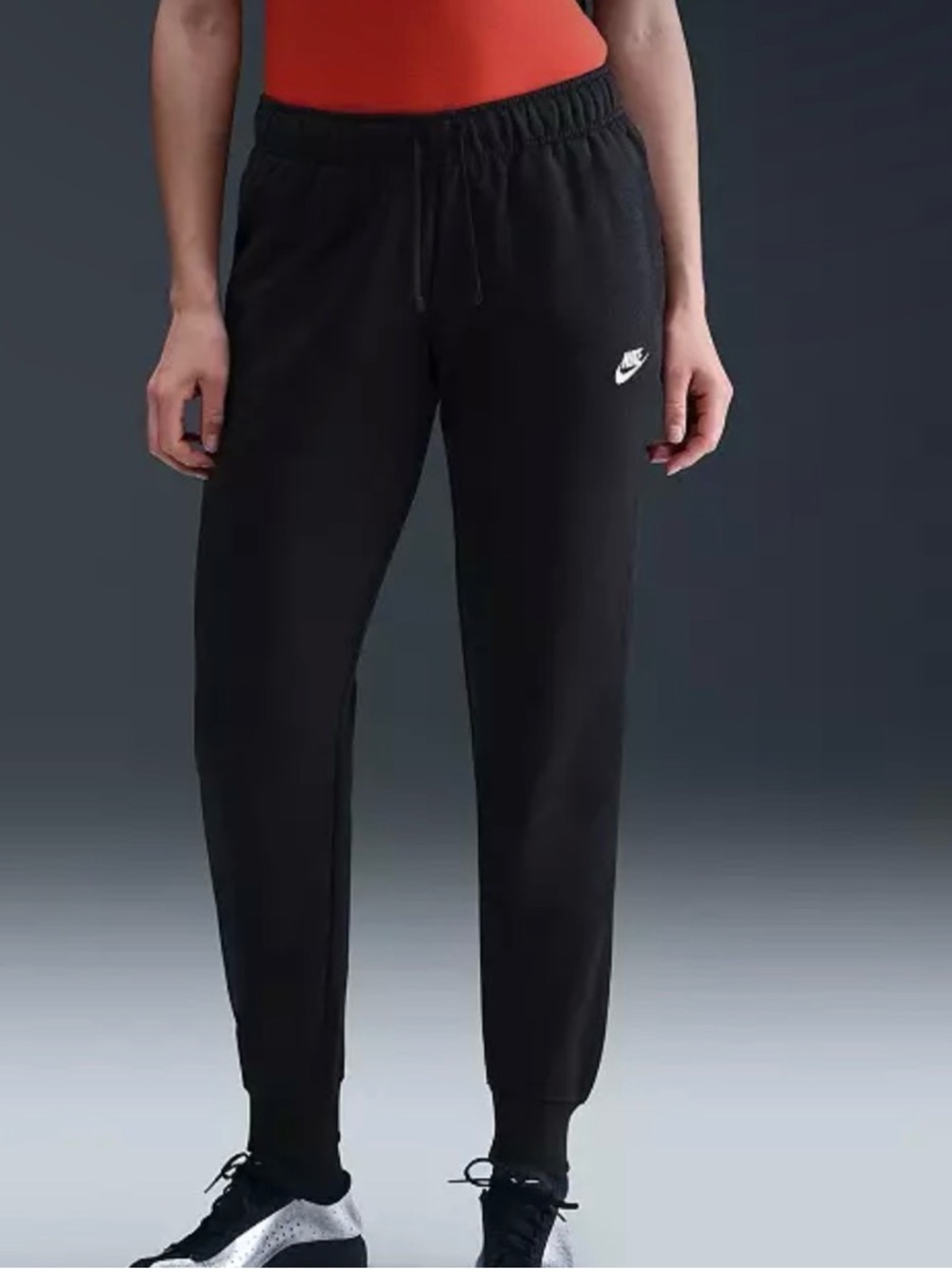 Nike Black Fleece Joggers with White Swoosh